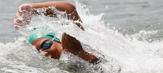 Ana Marcela Cunha of Brazil, World Marathon Swim Champion, courtesy of The Daily News of Open Water Swimming