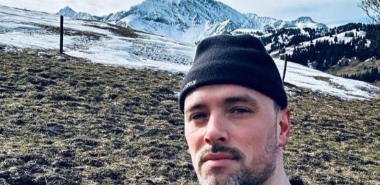 Chef James running in the mountains