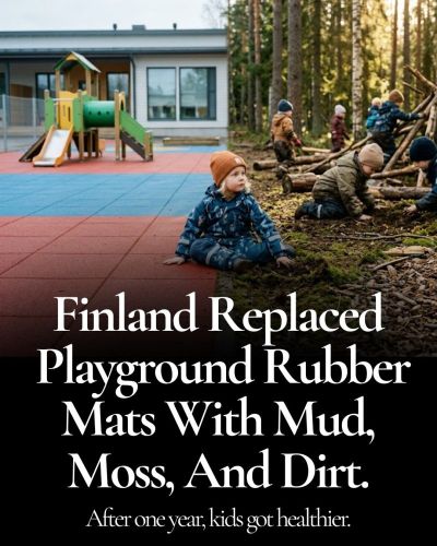 Finland children playing in nature