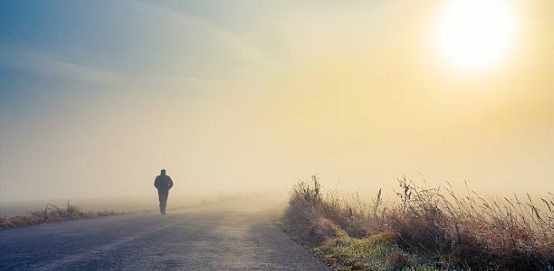 Walking at dawn