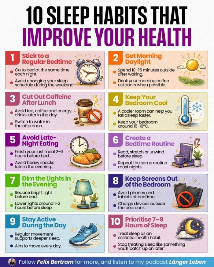10 Sleep Habits that Improve Your Health by Felix Beltram