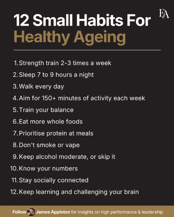 12 Small Habits of Healthy Ageing by James Appleton