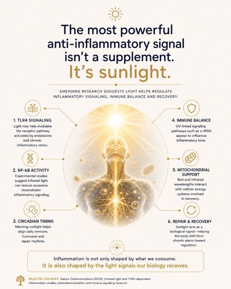 The most powerful anti-inflammatory signal isn't a supplement its Sunlight diagram by Joeffrey Wisse